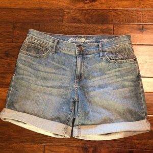 Eddie Bauer Size 4 Boyfriend Jean Shorts